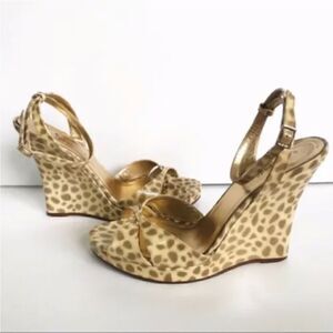 Kate Spade Vero-Ocelot Giraffe Print Wedges